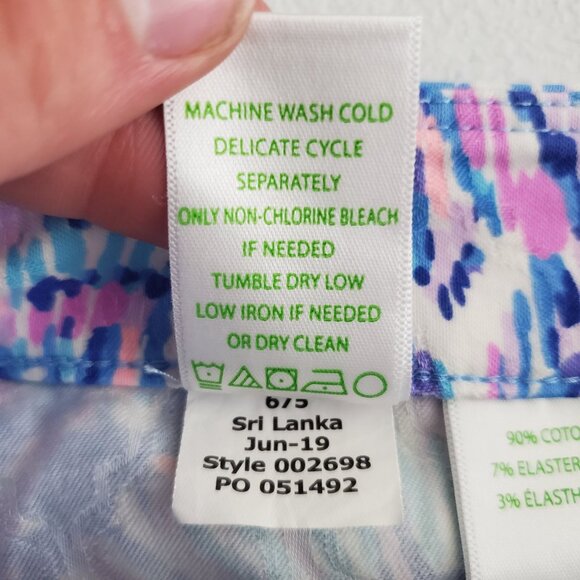 Lilly Pulitzer Womens Kelly Skinny Ankle Pant Size 00 High Tide Holy Flockamolie - Picture 5 of 10